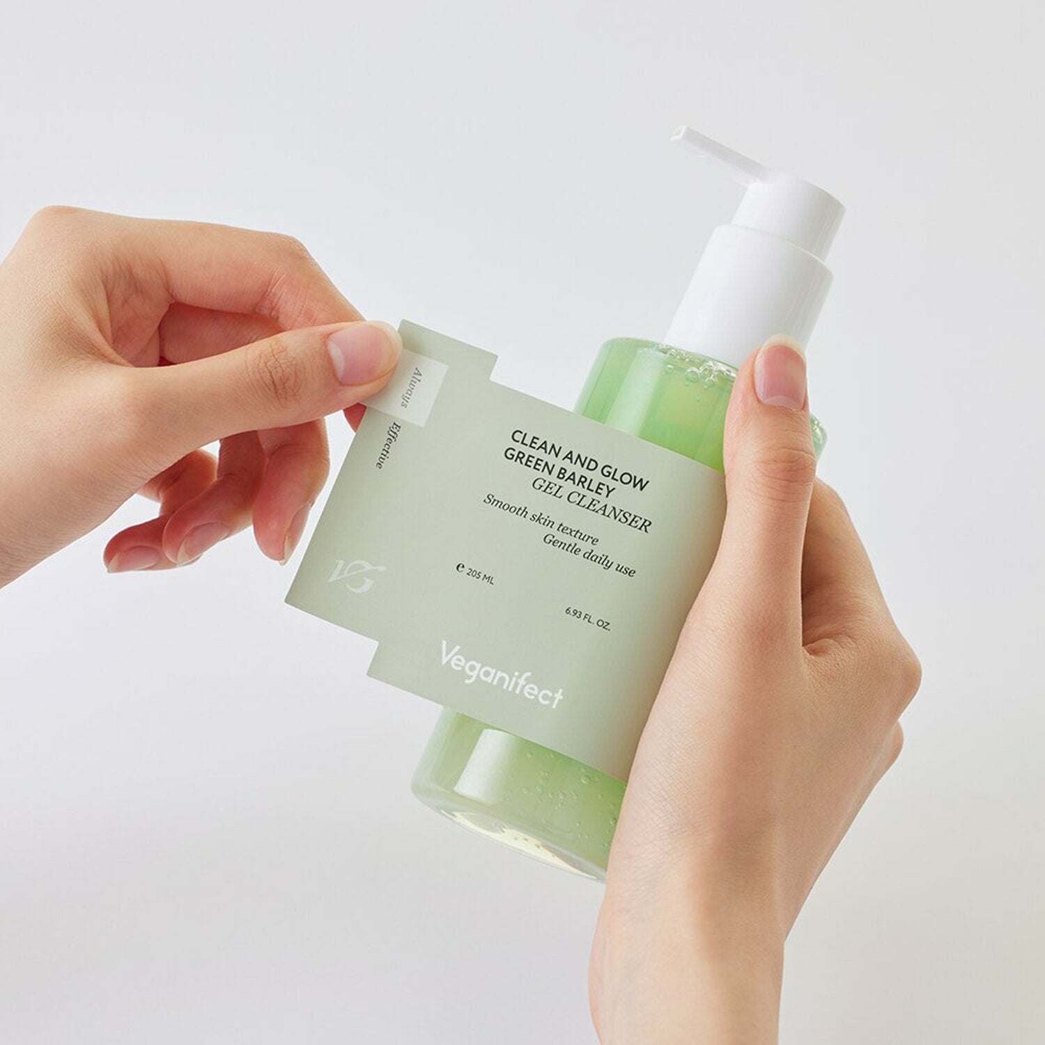 Veganifect Clean and Glow Green Barley Gel Cleanser 205ml