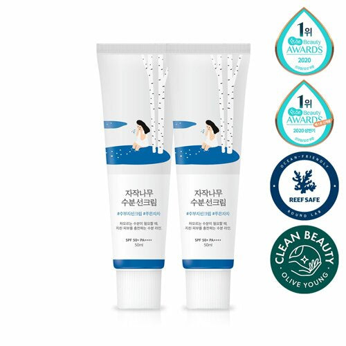 ROUND LAB Birch Juice Moisturizing Sun cream Double Set